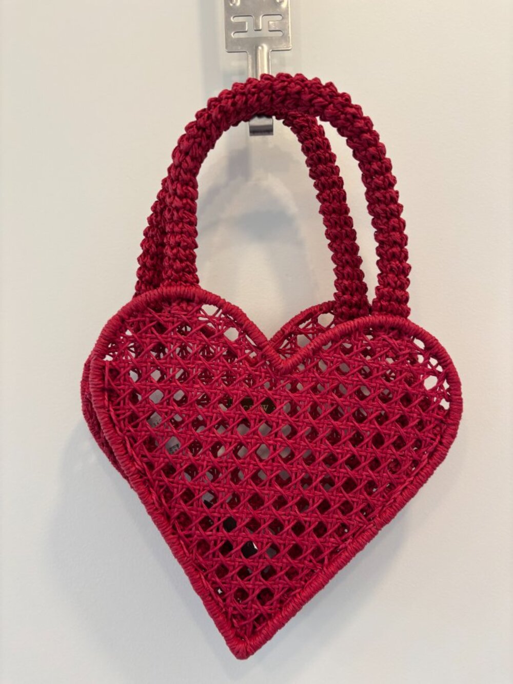 J.Crew heart straw bag new with tags - Picture 2 of 4